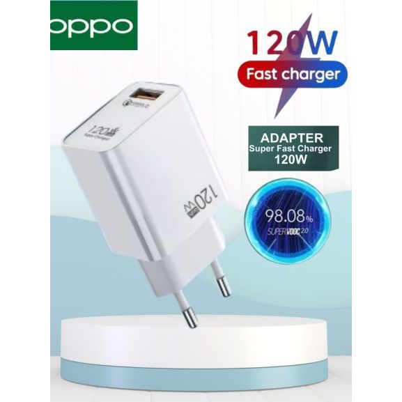 Power Adapter Oppo 120W / super Fast Charger 120W Support Super Vooc / kepala Charger oppo Vooc