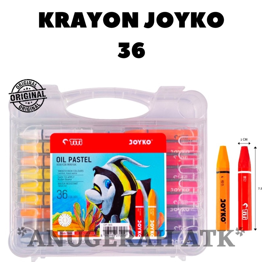 

Oil Pastels Krayon Crayon Titi Joyko 36 Warna KODE F2I9