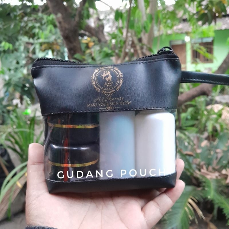 Pouch Tas Sablon (min 200 pcs) Domper Kosmetik Skincare Souvenir