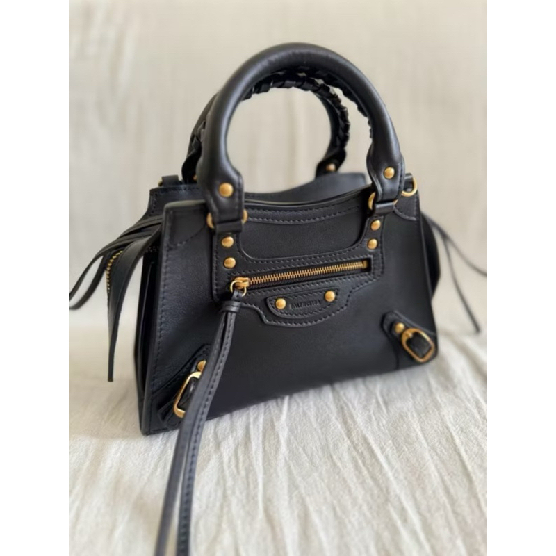 TAS BALENCIAGA* NEO CLASSIC CITY NANO BLACK GHW SATCHEL PRELOVED BAG BRANDED