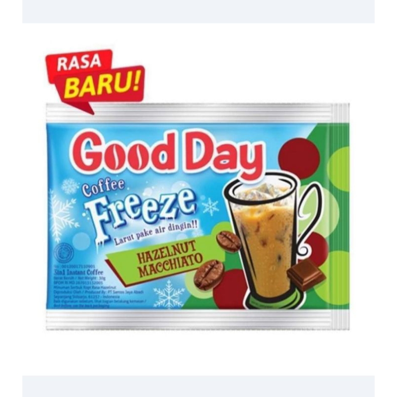 

Good day freeze Hazelnut macchiato per renceng isi 10pcs