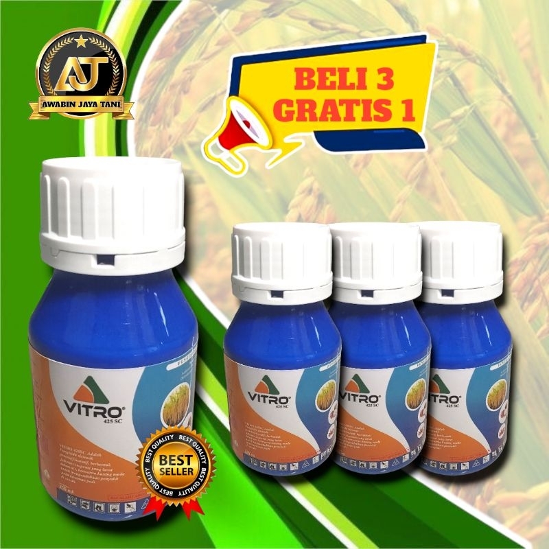 FUNGISIDA VITRO 425SC 250ML BAHAN AKTIF AZOKSISTROBIN DIFENOKONAZOL AMYSTARTOP ANTRACOL ZPT