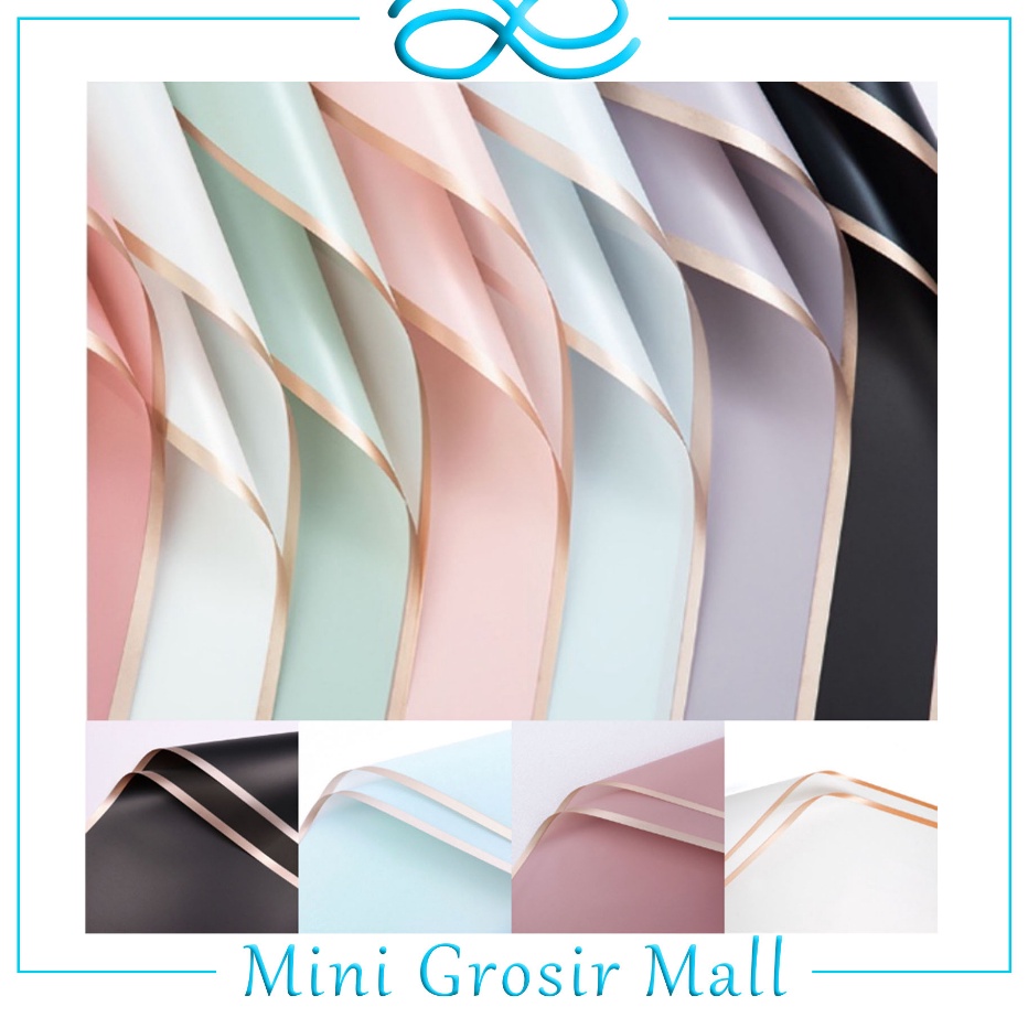 

KI3 Flower Wrapping Paper Varian List Gold Emas Kes Buket Bunga Cellophane Florist Gold1 PACK 2PCS