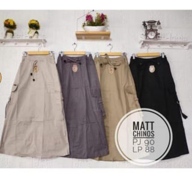 ROK KARGO JUMBO ROK KOREAN STYLE PANJANG WANITA