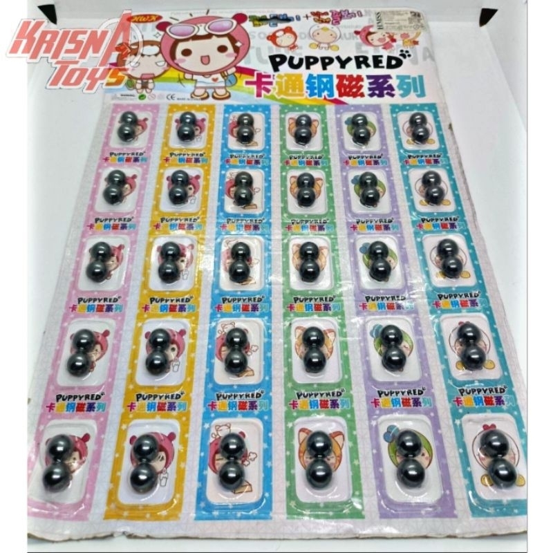 MAINAN ANAK MAGNET BULAT BENTUK KELERENG/MAGNET MAINAN isi 60.pcs