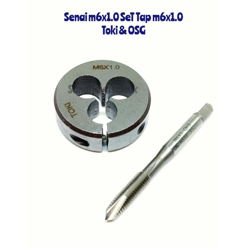 paket tap senai senay m6x1 Toki Tap m6x1 OSG Japan Untuk Baut 10