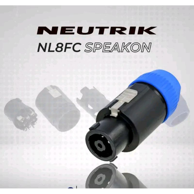 Jack Speakon 8pin Neutrik NL8FC Original Liechtenstein