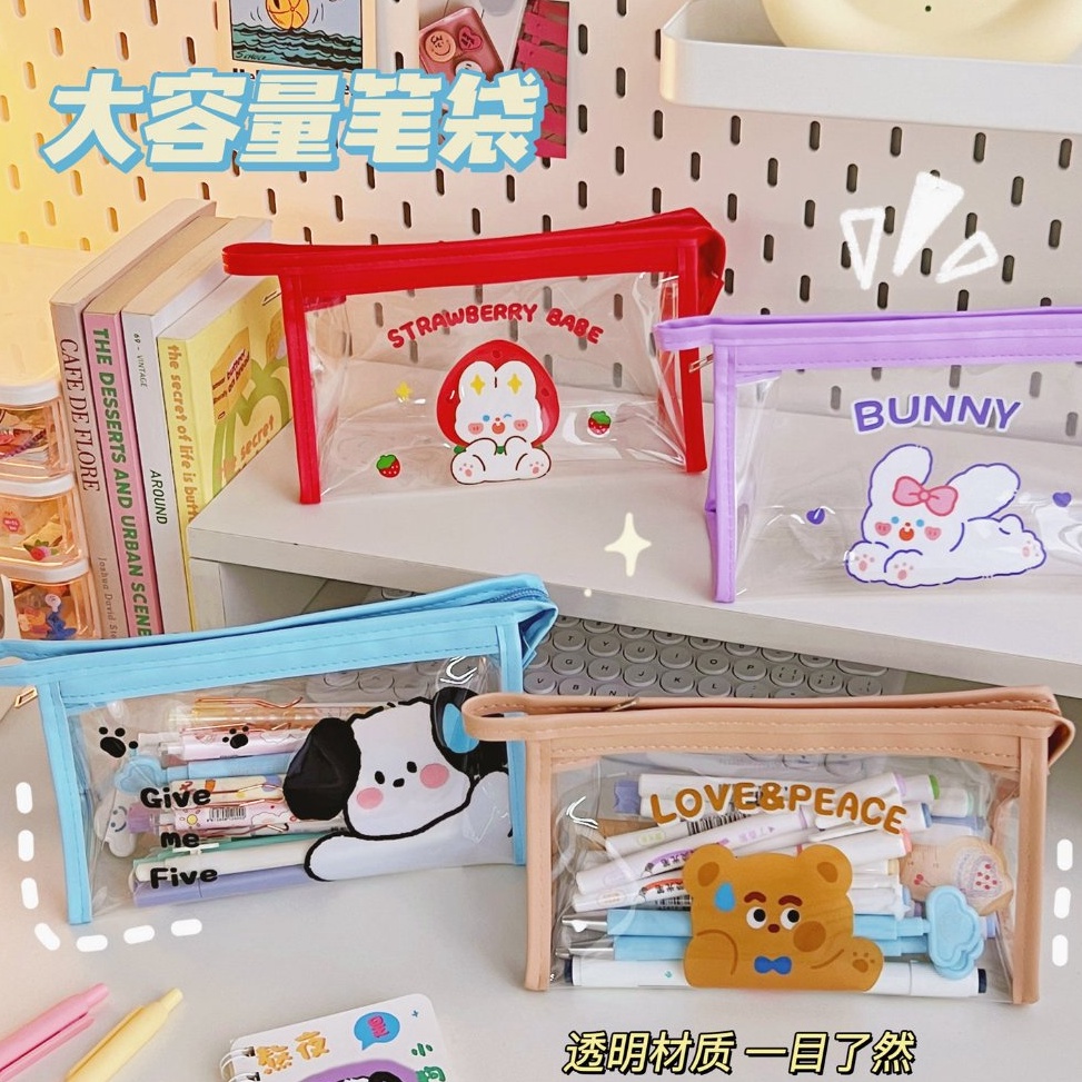 

KODE V79V Tempat Pensil Transparan Aesthetic Jumbo Motif Lucu Terbaru C9