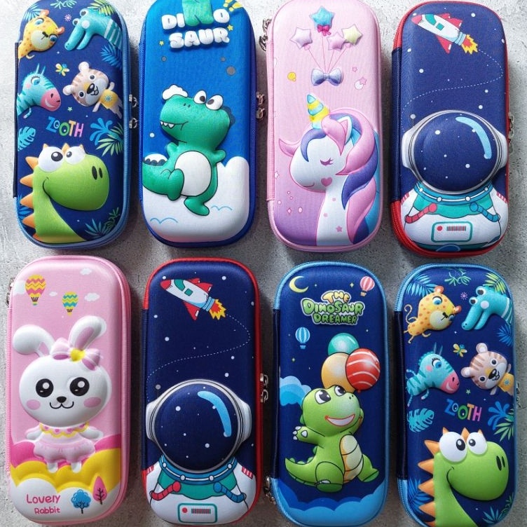 

KODE N68H Kotak Pensil 3D Timbul Tempat Pensil Anak Sekolah TK SD Karakter Dino Astronot Unicron