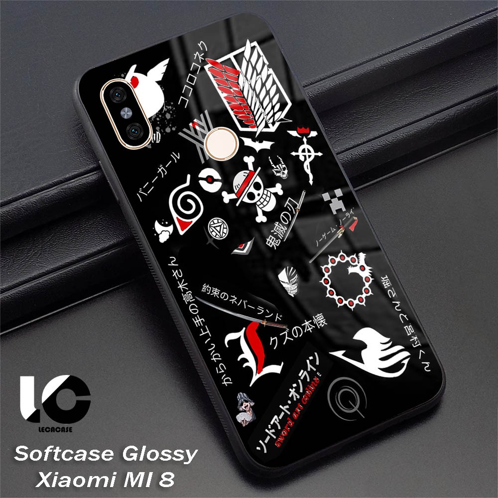 Softcase Glossy Xiaomi MI 8 |LR02| Case Kilau Xiaomi MI8 Kesing Silikon Soft Case HD Quality Leca ca