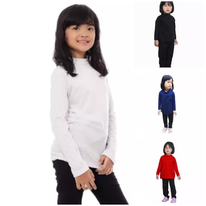 Baju Manset Anak Lengan Panjang Spandex Balon Slim-Fit untuk Usia 1-11 Tahun Pakaian Rajut Fashion N