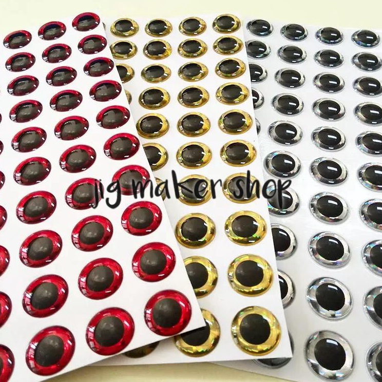 Gratis Packing  Grosir stiker mata ikan 3D lure dan metal jig 1 5pcs