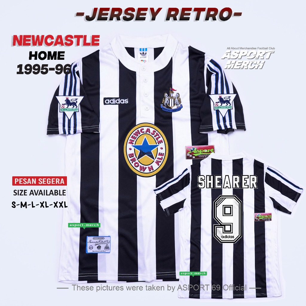 JERSEY NEWCASTLE RETRO HOME 1995 1996 JERSEY RETRO NEWCASTLE 95 96