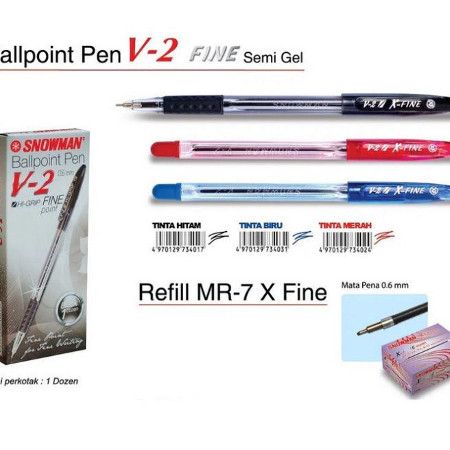 

Flash Sale Pulpen Snowman V2 1pak12pcs