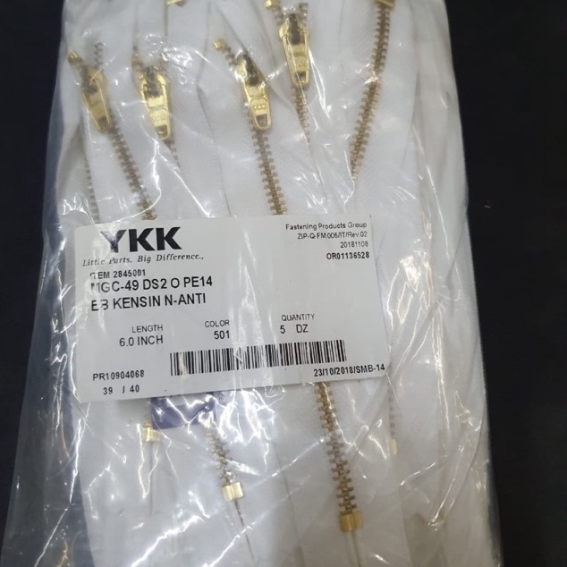 Ritsleting  resleting  zipper MGC49 6 in 15cm untuk celana jeans levis 1DZ  12 PCS merk YKK h Q7G7