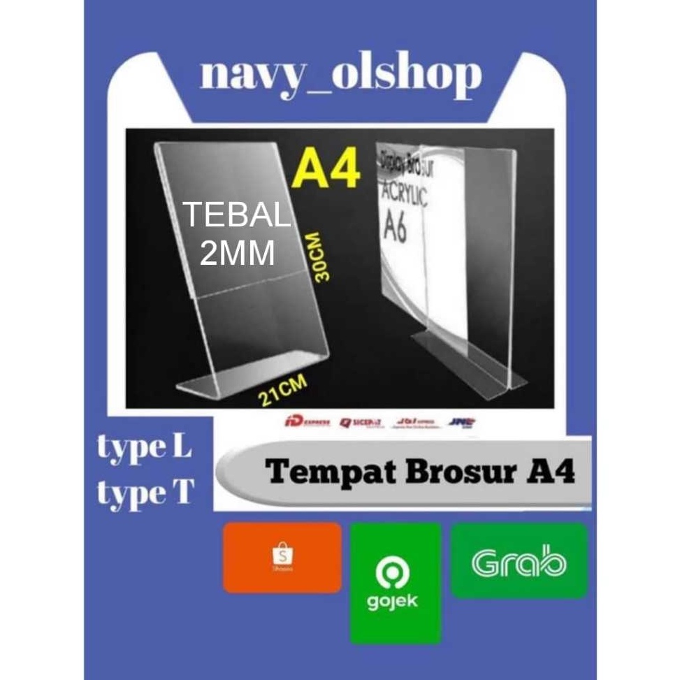 

Yang Terbaik TEMPAT BROSUR TENT HOLDER TENT CARD AKRILIK DISPLAY UKURAN A4