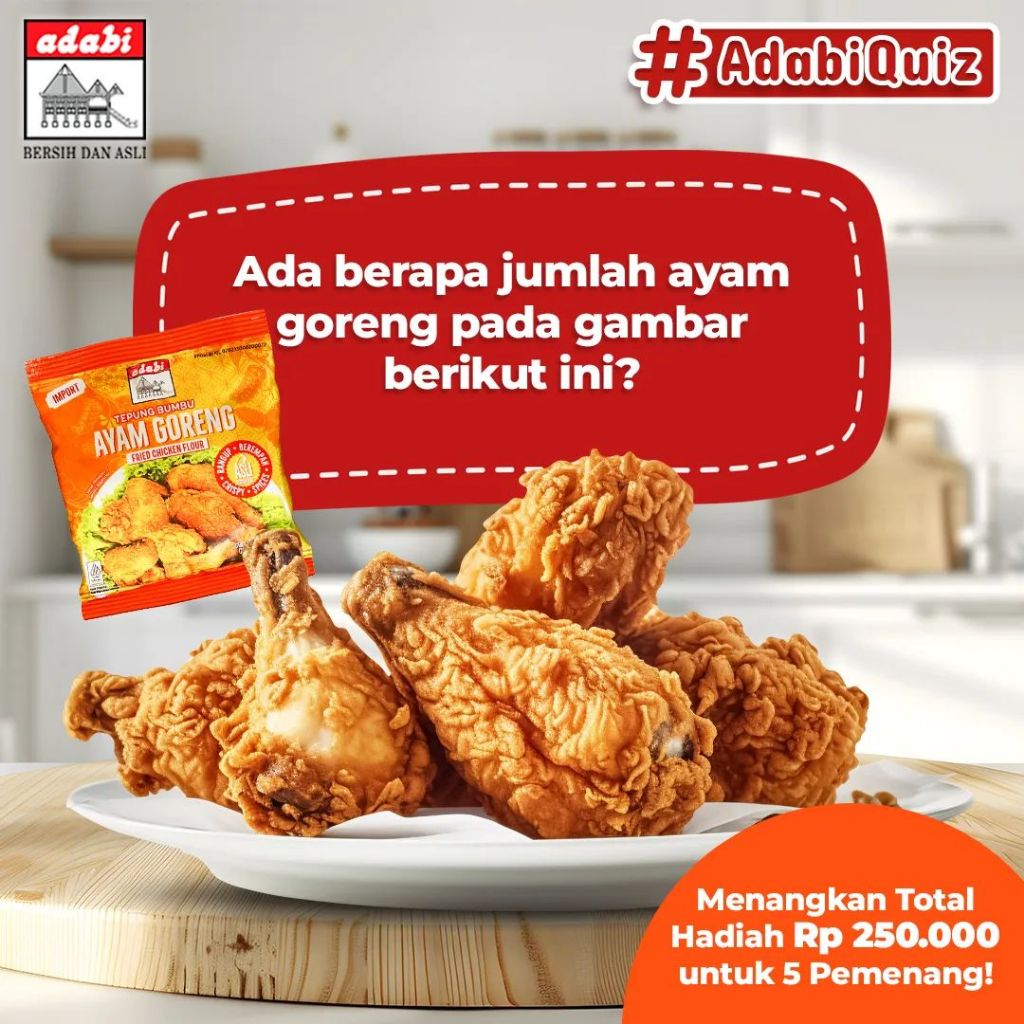 Adabi - Tepung Ayam Goreng Crispy | Tepung Bumbu Ayam Goreng | Fried Chicken Flour 150g