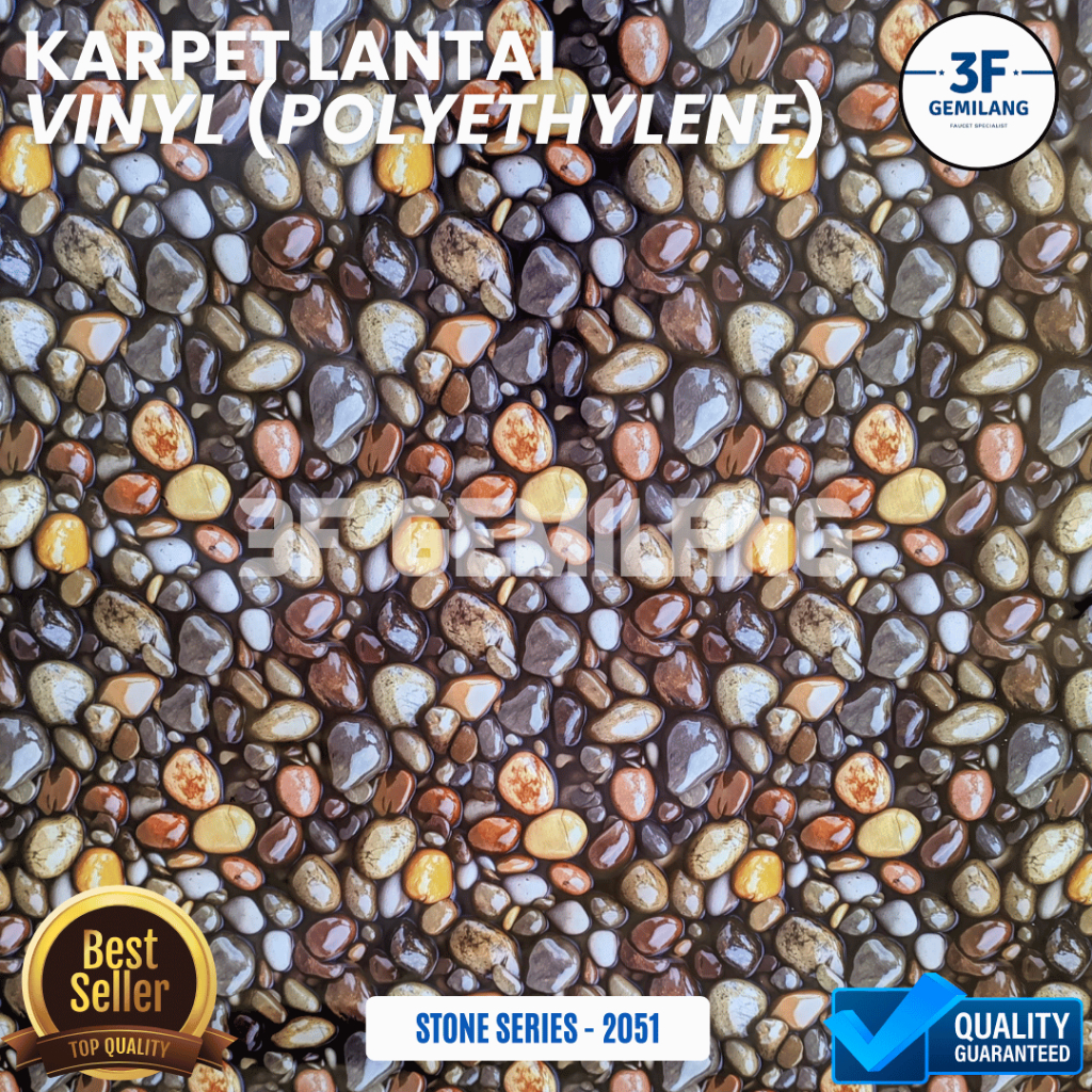 3F GMG - VINYL PER ROL isi PANJANG 14 METER Karpet Lantai POLYETHYLENE Lebar 1,2meter Gulungan - Wal