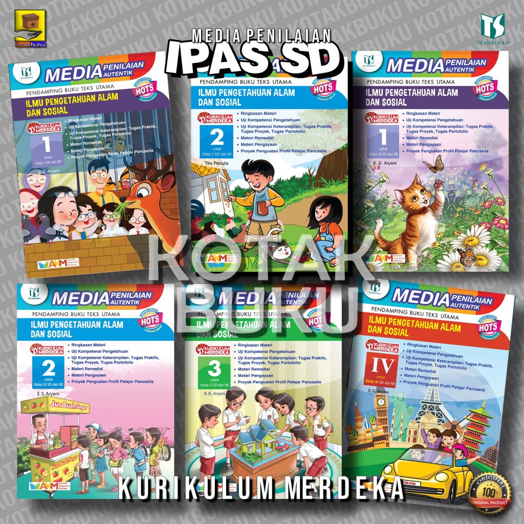 Media Penilaian IPAS SD Kelas 1 2 3 4 5 6 SD / IPA SD / Kurikulum Merdeka / Tiga Serangkai