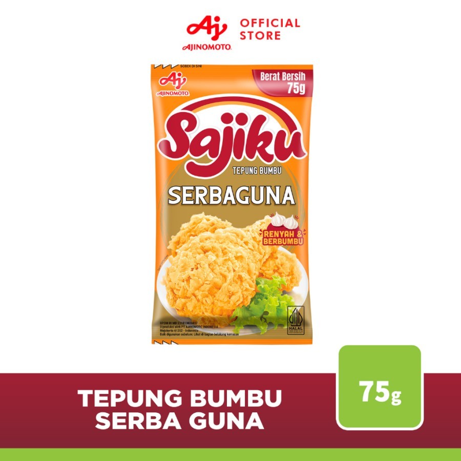 

AJINOMOTO SAJIKU TEPUNG BUMBU SERBAGUNA/PEDAS/BAKWAN