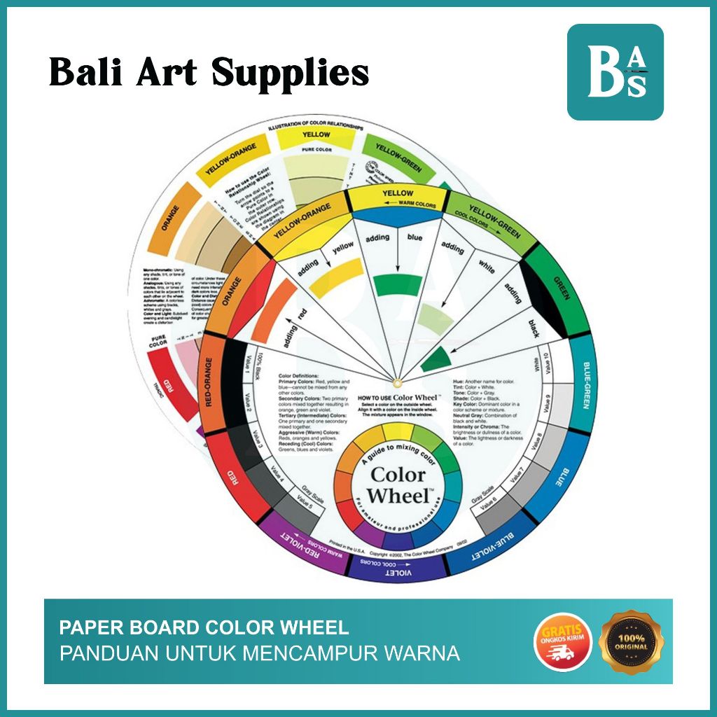 

Bali Art Supplies - Panduan Mencampur Warna - Roda Warna - Palet Warna Wheel a Guide to Mixing Color