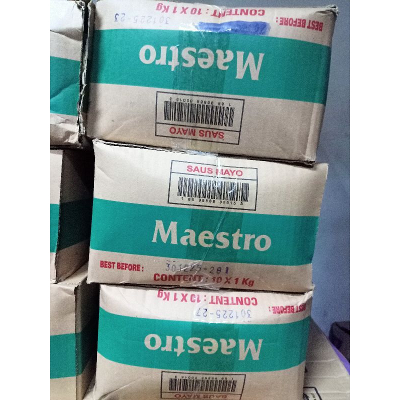 

Saus mayo maestro 1kg x 10 pcs per dus Reguler dan kargo
