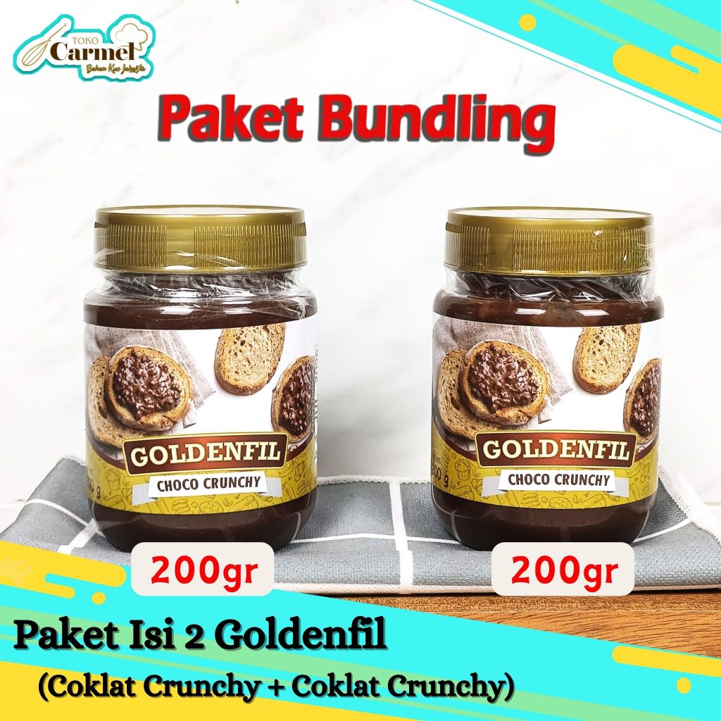 

RB JAKARTA - (PAKET ISI 2) Goldenfil 200gr Selai Coklat Crunchy Aneka Rasa