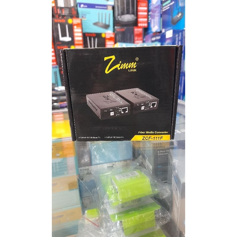 MEDIA CONVERTER ZIMMLINK ZCF 111F CONVERTER FO TO LAN