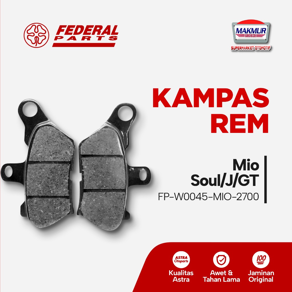 Kampas Rem Depan Dispad Mio J Soul GT (MIO) Original