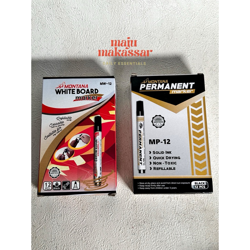 

Spidol white board MW-12 & permanent Montana MP-12 (LUSIN / 12 PCS)