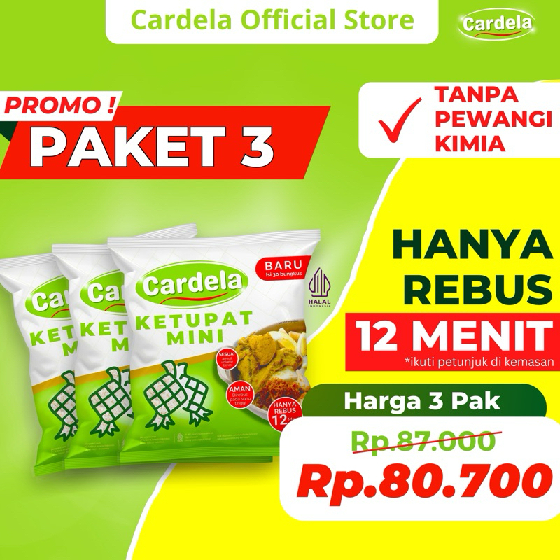 

[PROMO] CARDELA Ketupat Mini - 3 pak