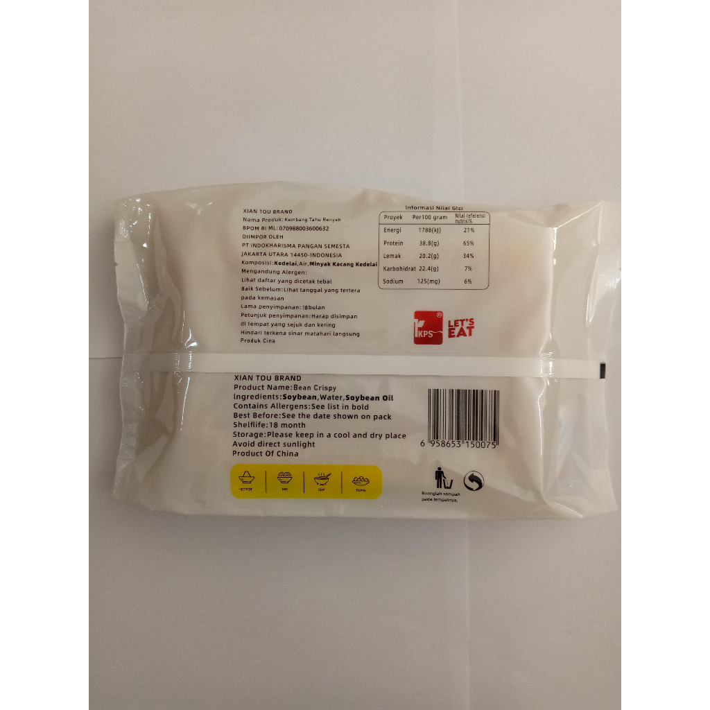 

RB Xiantou Kembang Tahu Crispy Renyah Bean Crispy 50gr