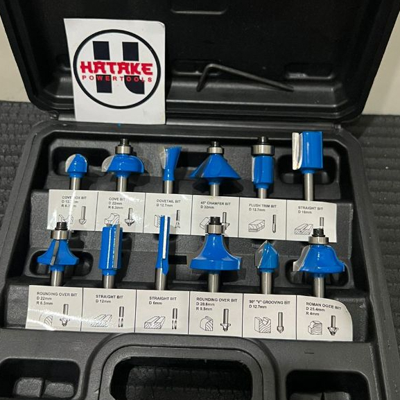 mata profil kayu 1/4inch 12pc mata router belter mata profil ukir kayu