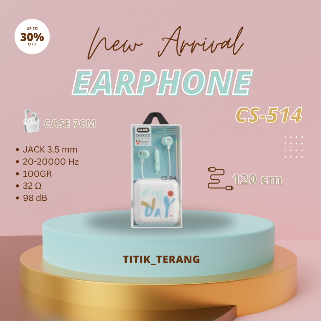 [CS514] Set Headset Earphone Motif Wadah Earphone Persegi Kartun Lucu