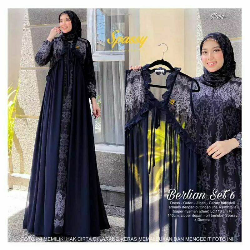 GAMIS PESTA MEWAH ELEGAN KEKINIAN BERLIAN SET / GROSIR BUSANA SURABAYA / COOKIES SET 13 / MODEL SPAS
