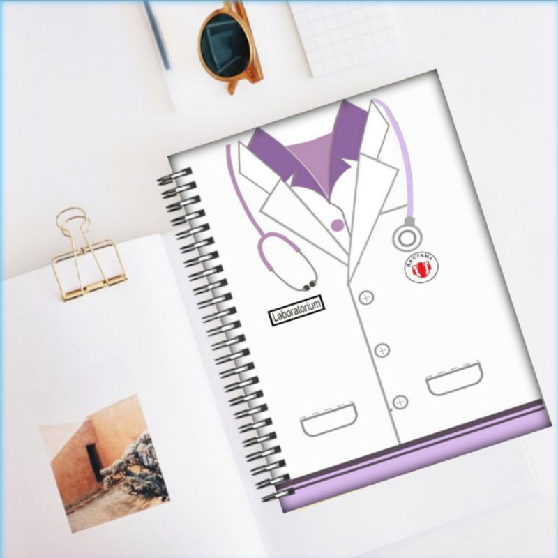 

Buku Notebook A5 bidang ke ahlian ring spiral