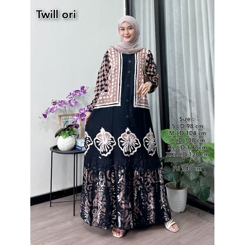GAMIS TWILL ORI TWILL RAYON CANDIMEKAR GAMIS TWILL  MALAMAN TERBARU TERLARIS  DAN KEKINIAN GROSIR BA