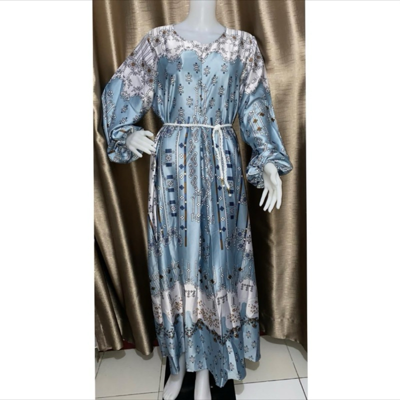 GAMIS SILK MEWAH JUMBO MOTIF HUMAIRA