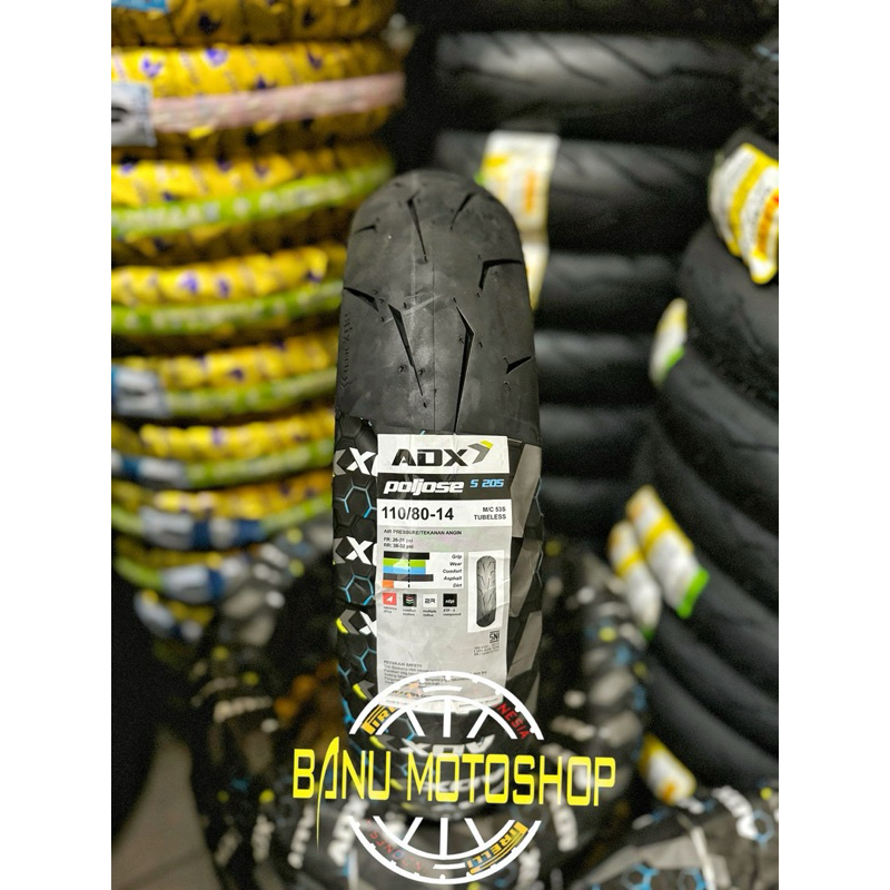 Ban Aerox ADX poljose S 205 Soft Compound Tublees 110/80-14 , 140/70-14
