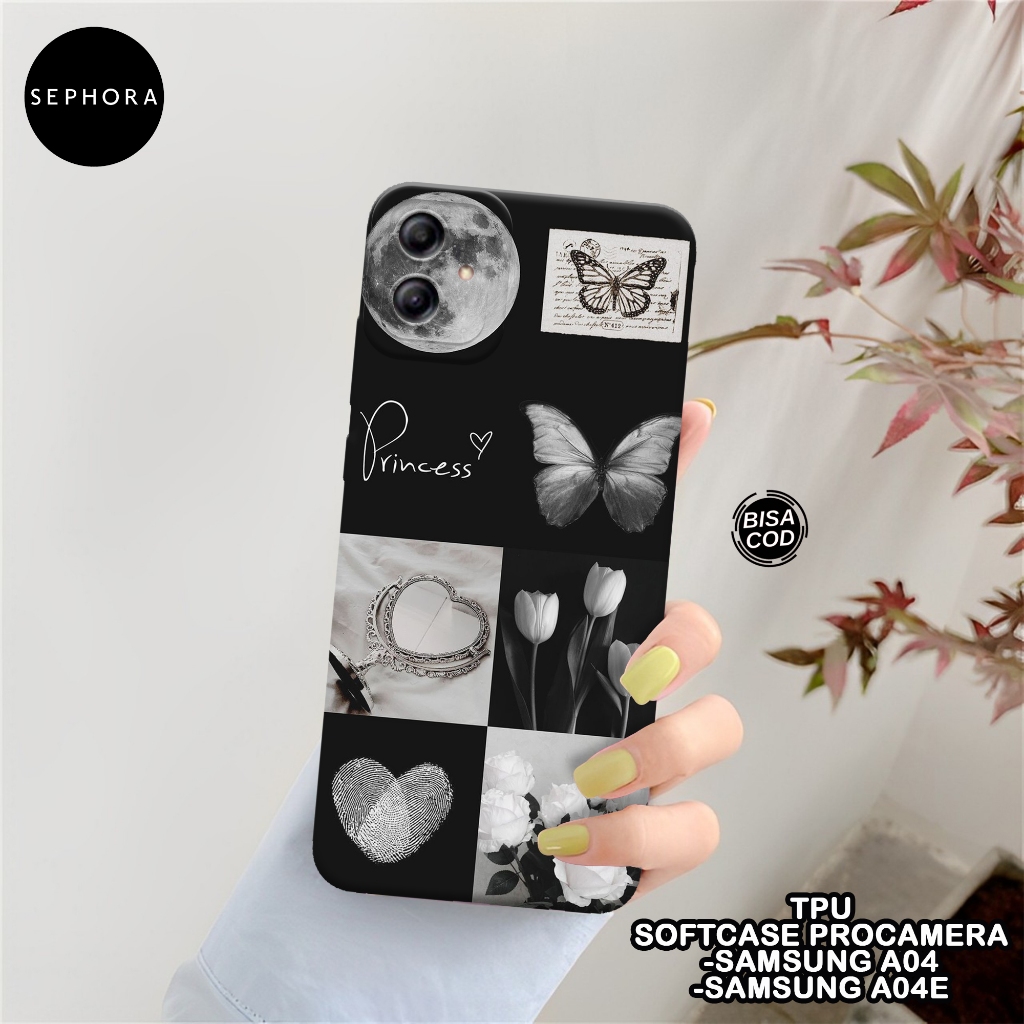 SEPHORA Case Samsung A04 / A04E - Fashion Case Aesthetic - Softcase Samsung A04 / A04E - Case Pro Ca