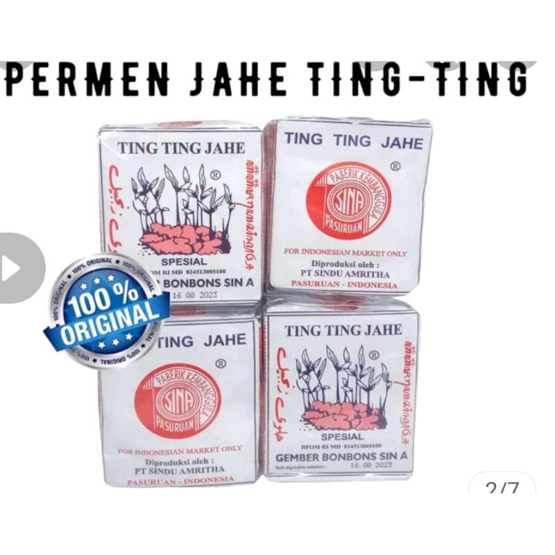 

permen Ting Ting jahe sin a premium