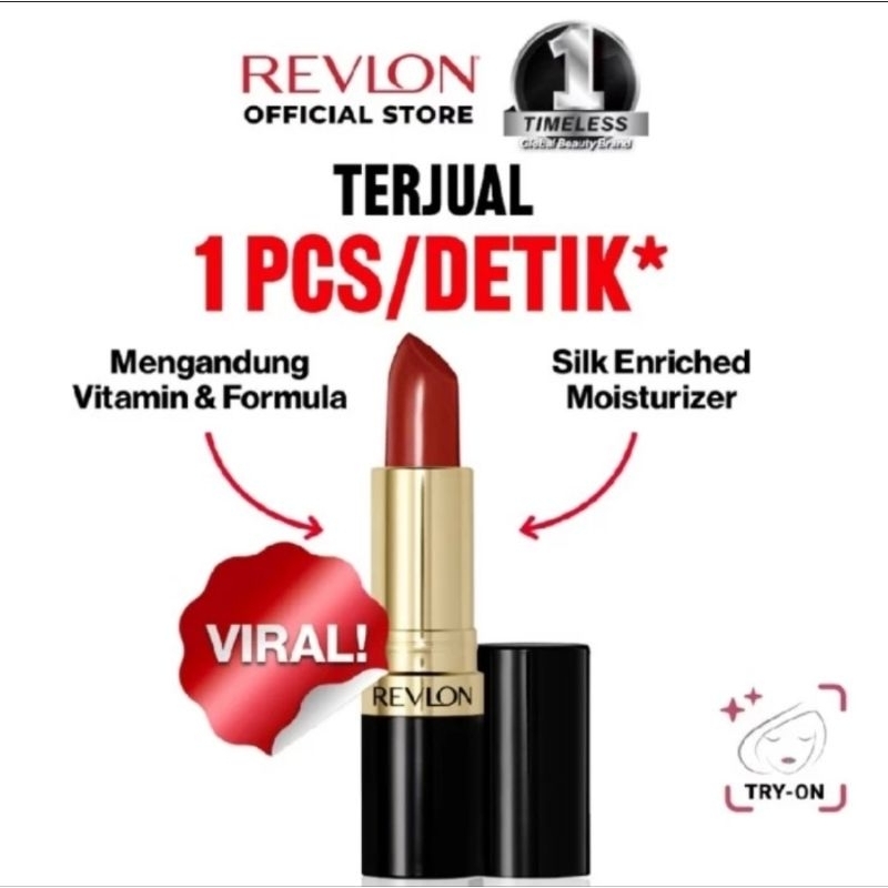 Revlon SuperLustrous Lipstick Shade 740 Certainly Red Lipstik Revlon Merah