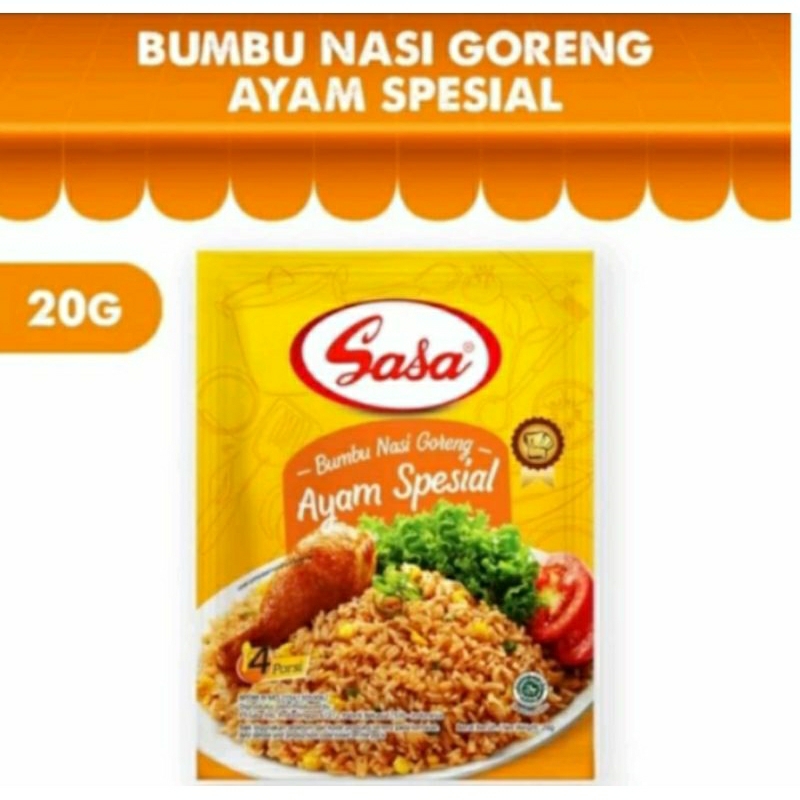 

Sasa Nasi Goreng Ayam Special 20grX10pcs (1 renceng)