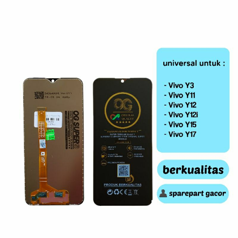 LCD VIVO Y3 | VIVO Y11 | VIVO Y12 | VIVO Y12i | VIVO Y15 | VIVO Y17 | LCD VIVO ORI NYA MERK OG SUPER