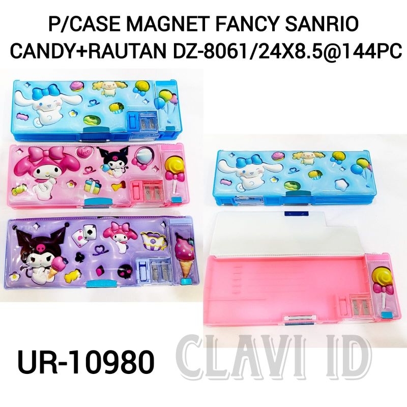 

10980/KOTAK PENSIL SANRIO/KOTAK PENSIL MAGNET 2 SEKAT/Kotak Pensil Anak Dilengkapi Rautan