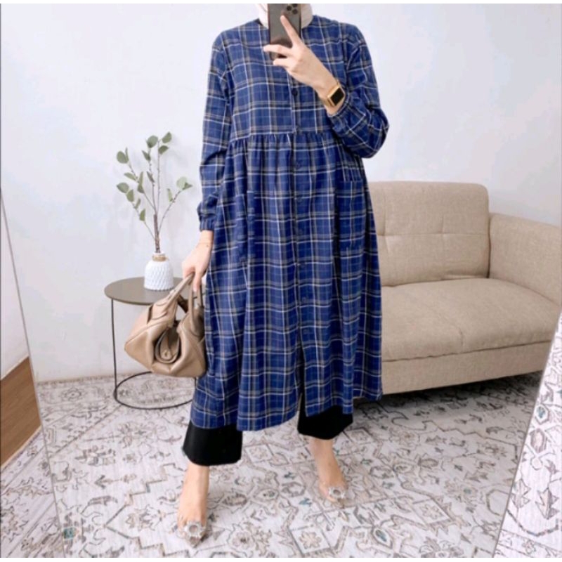 (BACADESKRIPSI) tunik flanel/tunik kotak2/tunik tartan