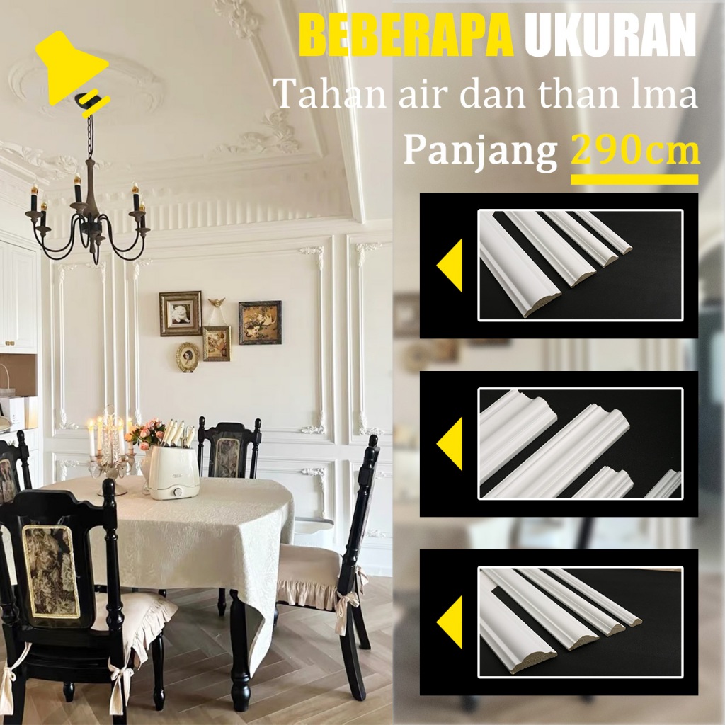 Lis List Border Profil Wall Moulding/Molding PVC Dekorasi Hiasan Dinding