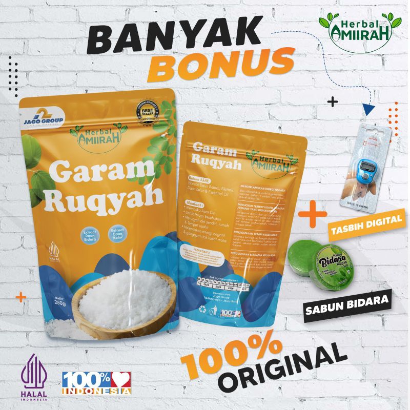 

Garam ruqyah herbal amirah 100% original 500gram