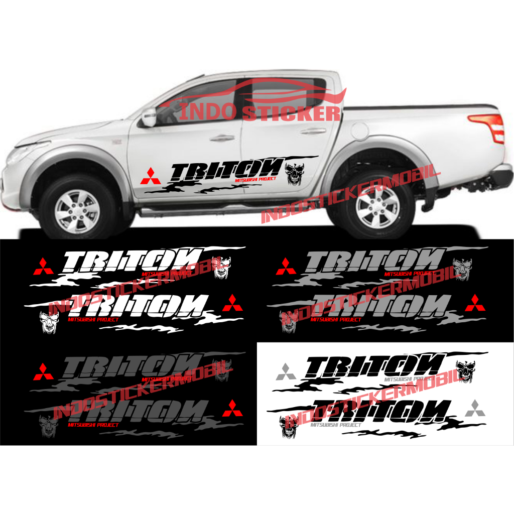 Sticker mitsubishi triton sticker stiker mobil triton sisi samping