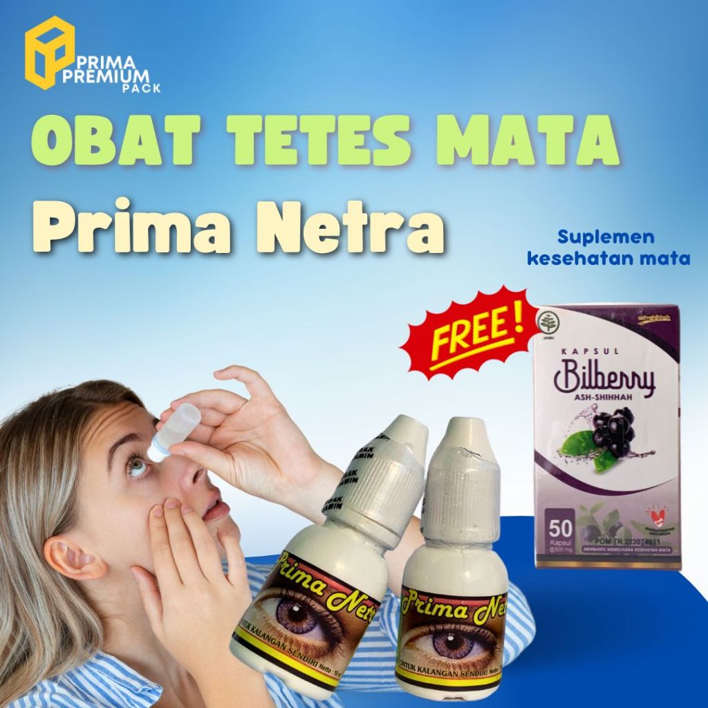 Obat tetes katarak Prima Netra, Original Asli Prima Netra Solo, Free Suplemen Vitamin Mata